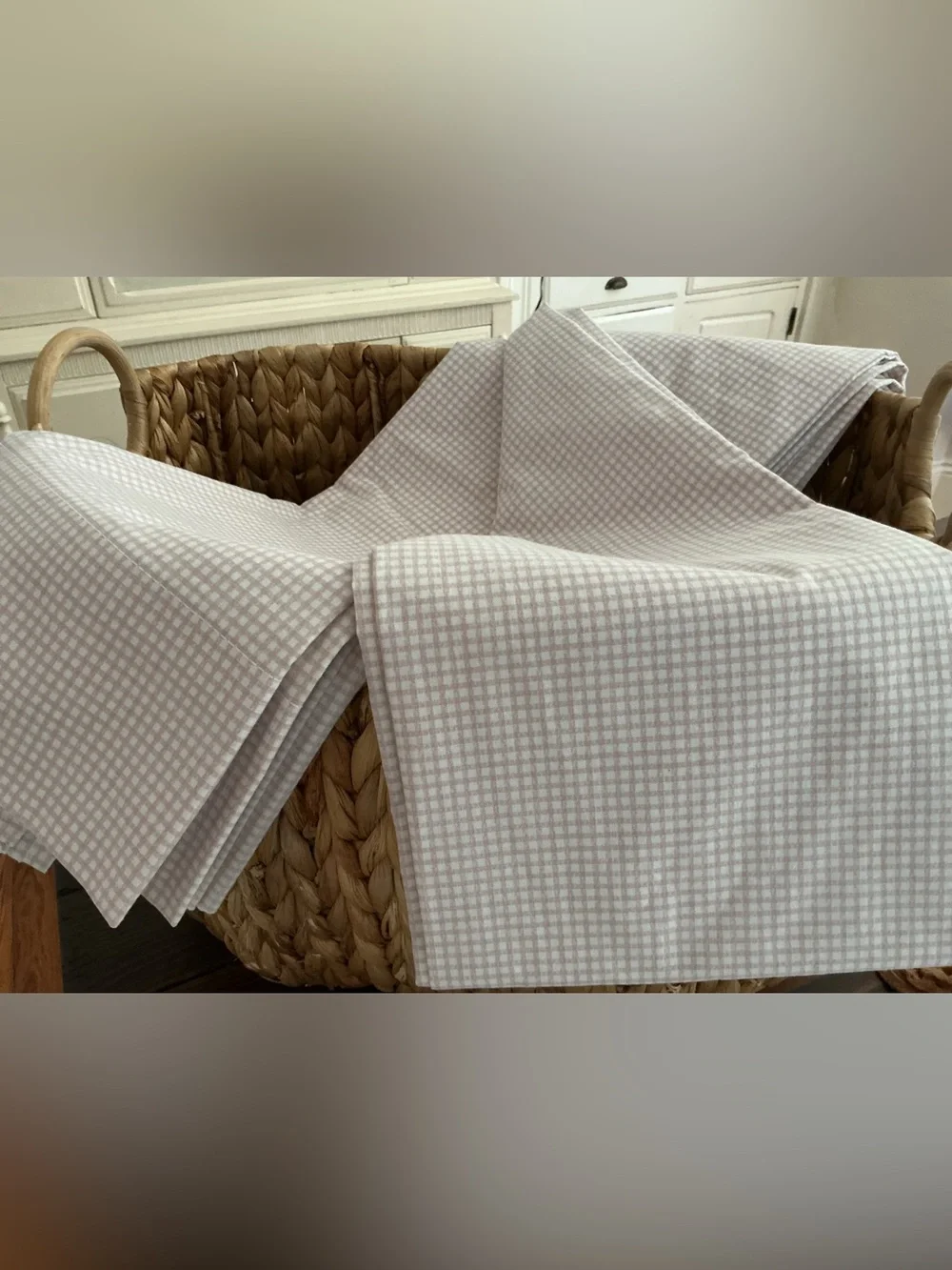 Vintage Wamsutta Gingham Bedsheet